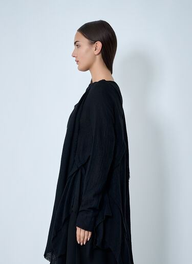 Gauzed Frilled Blouse Yohji Yamamoto Gauzed Frilled Blouse Black yoy0262020