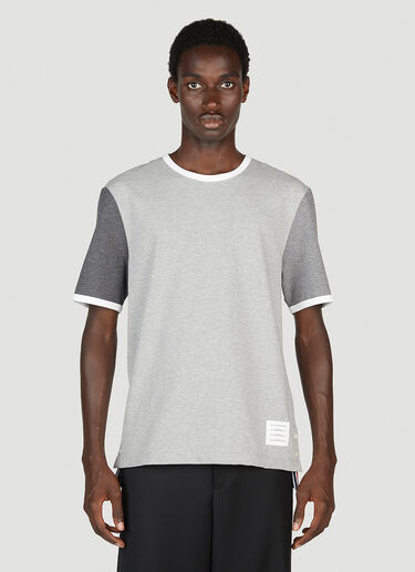 Thom Browne Logo Patch Short Sleeve T-Shirt Grey thb0151003