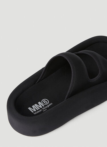 MM6 Maison Margiela ツインストラップスライド ブラック mmm0152010