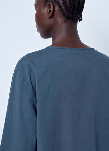 Miu Miu Stretch Poplin Top Blue miu0366054