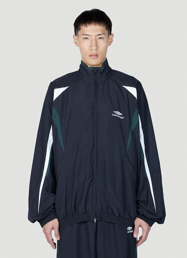 Balenciaga Logo Embroidery Track Jacket Navy bal0151015