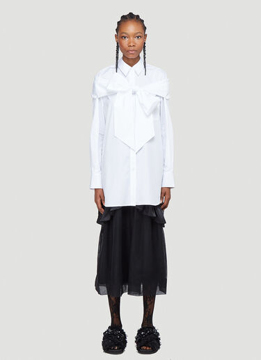 Longline Bow Shirt Simone Rocha Longline Bow Shirt White sra0242008