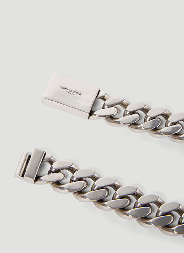 Saint Laurent Curb Chain Necklace Silver sla0149086
