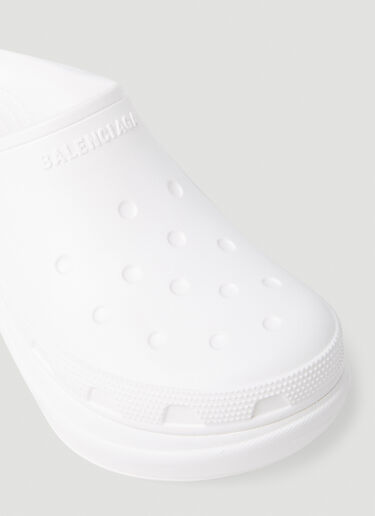 Balenciaga Crocs Platform Mules White bal0252070