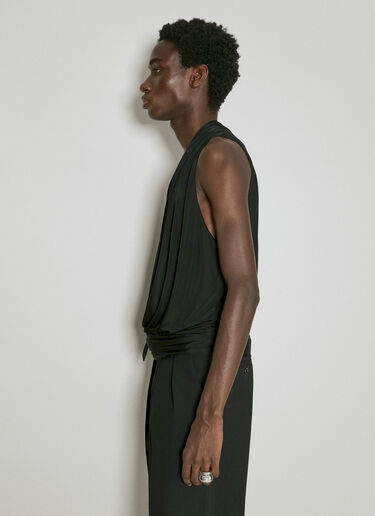 Wraparound Jersey Top Saint Laurent Wraparound Jersey Top Black sla0154006
