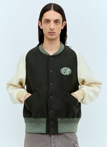 Visvim Logo Patch Varsity Jacket Black vis0156013