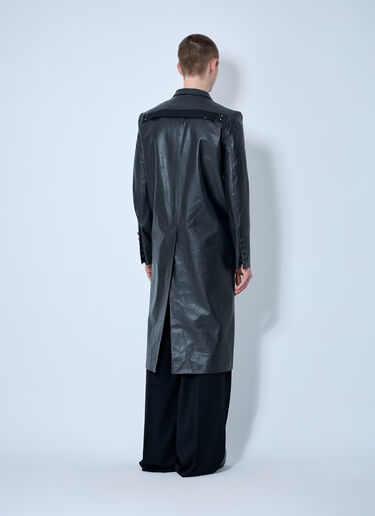Rick Owens Leather Lido Coat Black ric0159001