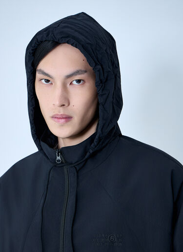 MM6 Maison Margiela High-Neck Zip-Up Jacket Black mmm0163012