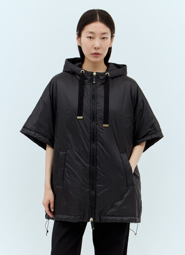 Max Mara Water-Resistant Hooded Jacket Black max0257055