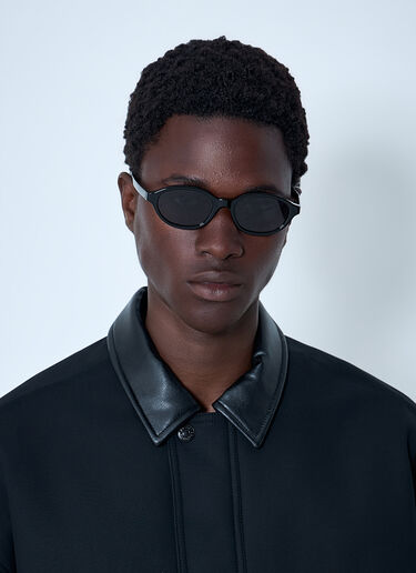 Retrosuperfuture x MM6 Oval Frame Sunglasses Black rmm0364002