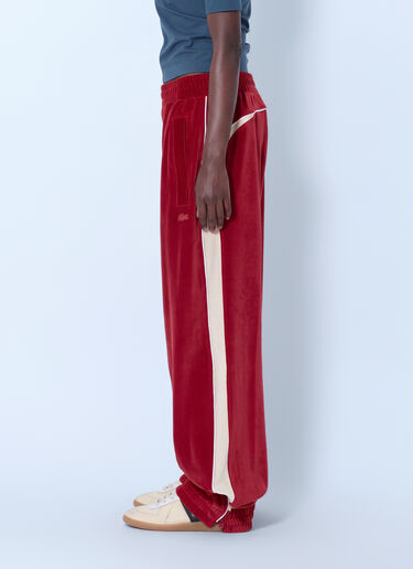 Lacoste Runway Loose Fit Velour Joggers Red lac0266016