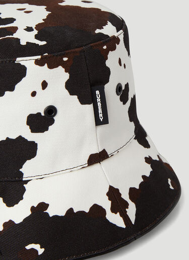 Burberry ML Cow Print Bucket Hat Black bur0145091