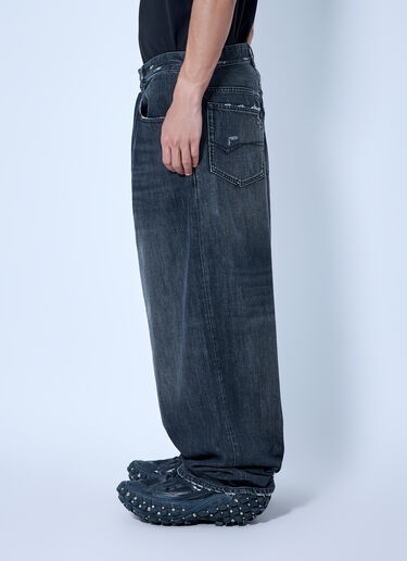 LN-CC® - Balenciaga: Pleated Baggy Jeans - Grey Balenciaga Pleated Baggy Jeans Grey bal0166010