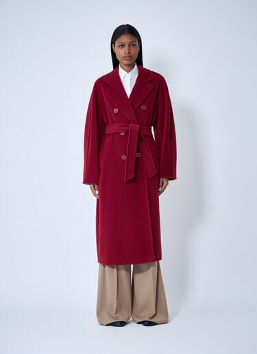 Max Mara Wool-and-Cashmere-Blend Coat Red max0263005