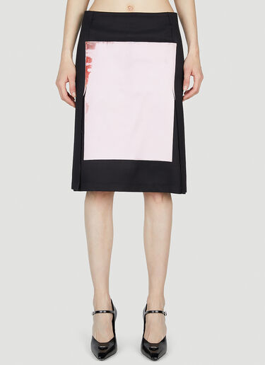 Raf Simons Panelled Midi Skirt Black raf0252005