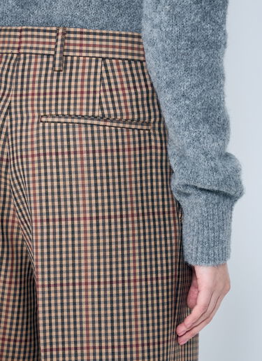 Dries Van Noten Porter Check Pants Brown dvn0258008