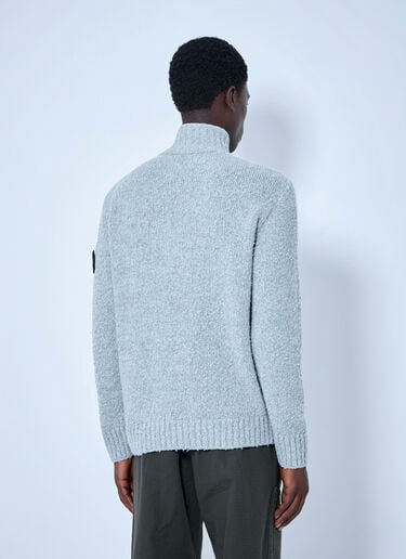 LN-CC® - Stone Island: Half-Zip Wool Sweater - Blue Stone Island Half-Zip Wool Sweater Blue sto0165014