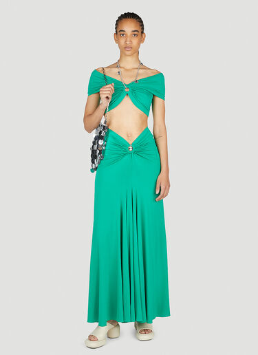 Necklace Off Shoulder Top Rabanne Necklace Off Shoulder Top Green pac0254005