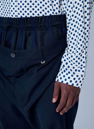 LN-CC® - Vivienne Westwood: Builder Straight-Leg Trousers - Navy Vivienne Westwood Builder Straight-Leg Trousers Navy vvw0166002