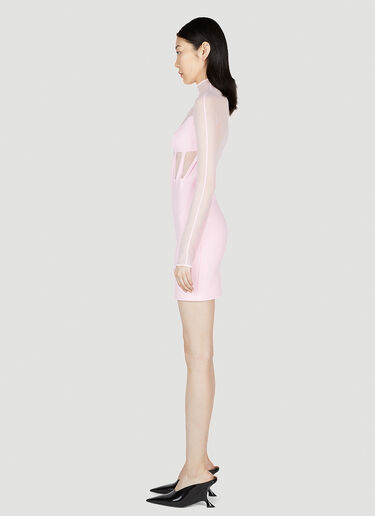Mugler Mesh Dress Pink mug0252014