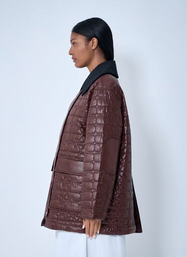GANNI Quilted Jacket Brown gan0263009