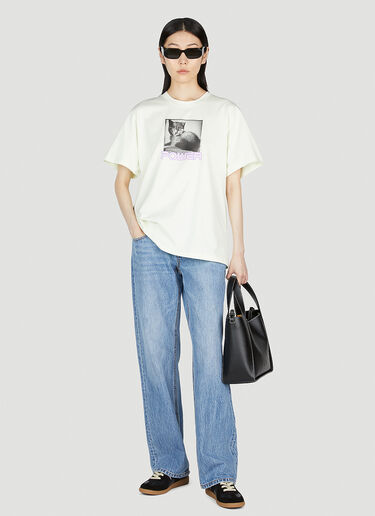 Stella McCartney キャットパワー Tシャツ ホワイト stm0253010