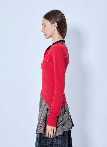 LN-CC® - Vivienne Westwood: Glory Polo Shirt - Red Vivienne Westwood Glory Polo Shirt Red vvw0266007