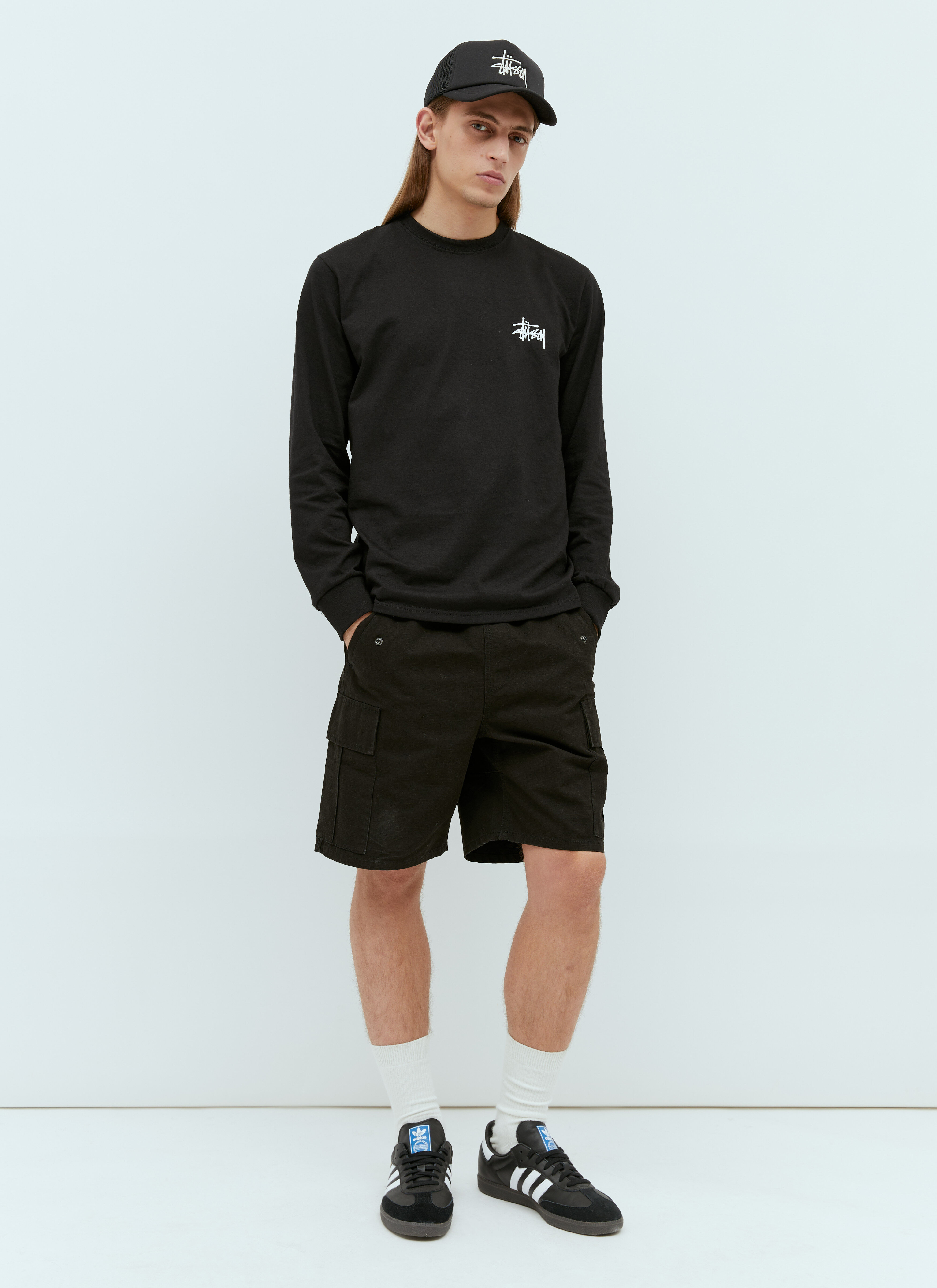 Stüssy Men's' Ripstop Cargo Beach Shorts in Black | LN-CC®