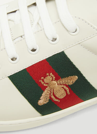 Gucci Ace Bee Embroidered Sneakers White guc0129025