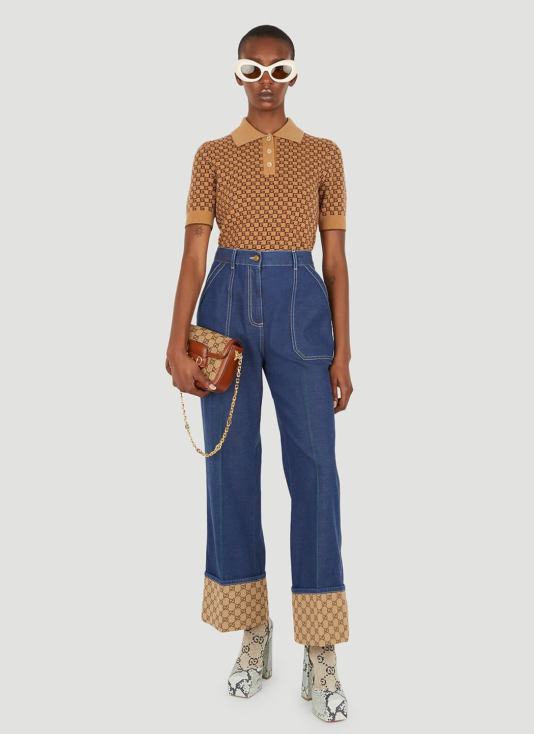 Gucci monogram jeans deals
