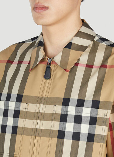 Burberry Check Shirt Beige bur0151035