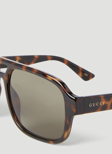 Gucci 飞行员太阳镜 棕 guc0152270