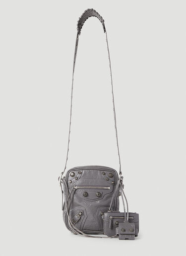 Le Cagole XS Leather Shoulder Bag in Grey - Balenciaga