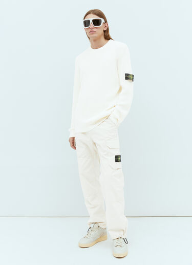 Stone Island Twill Cargo Pants Cream sto0154068