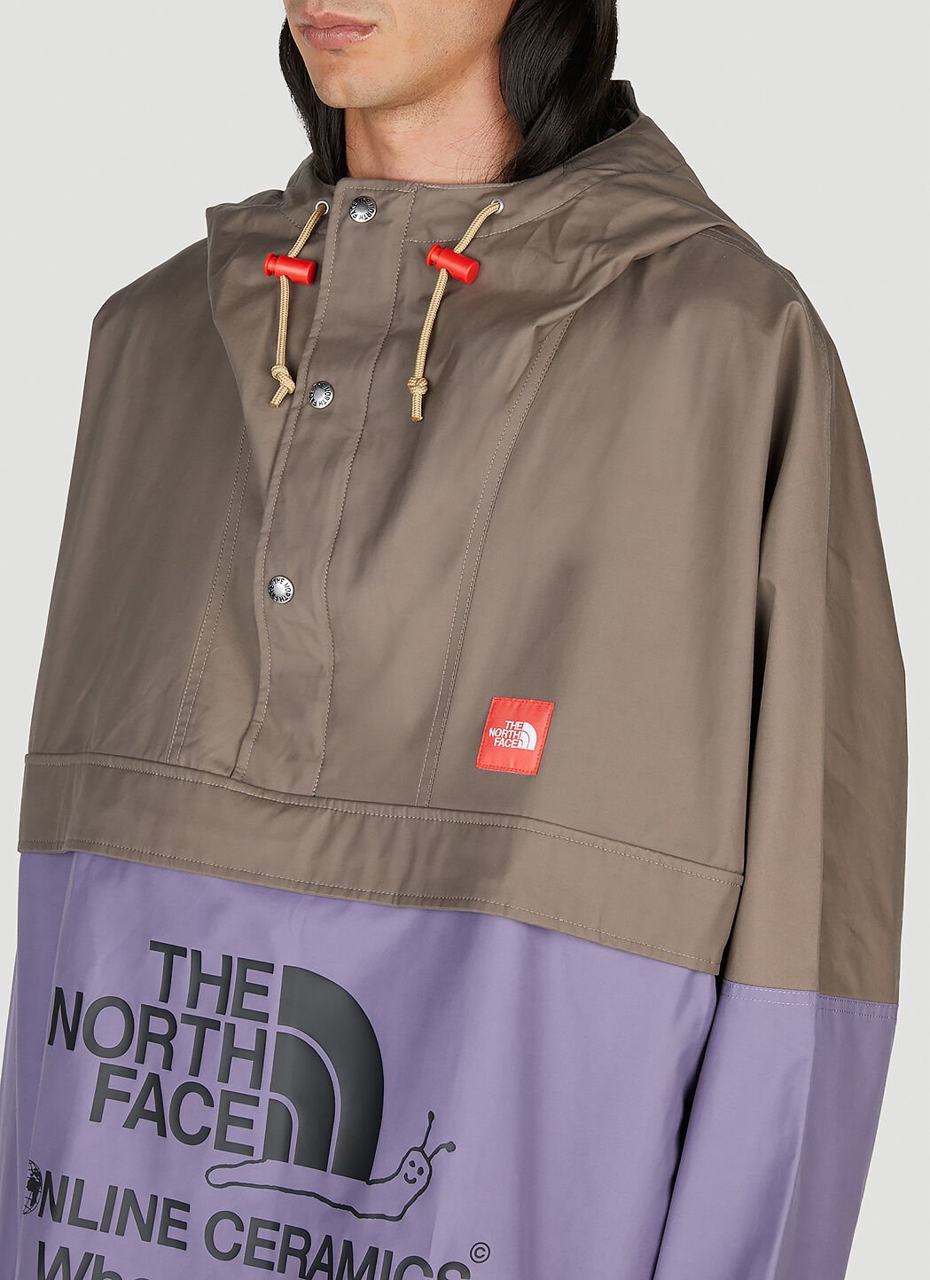 The North Face x Online Ceramics Men's' Colour Block Windjammer in Grey |  LN-CC®