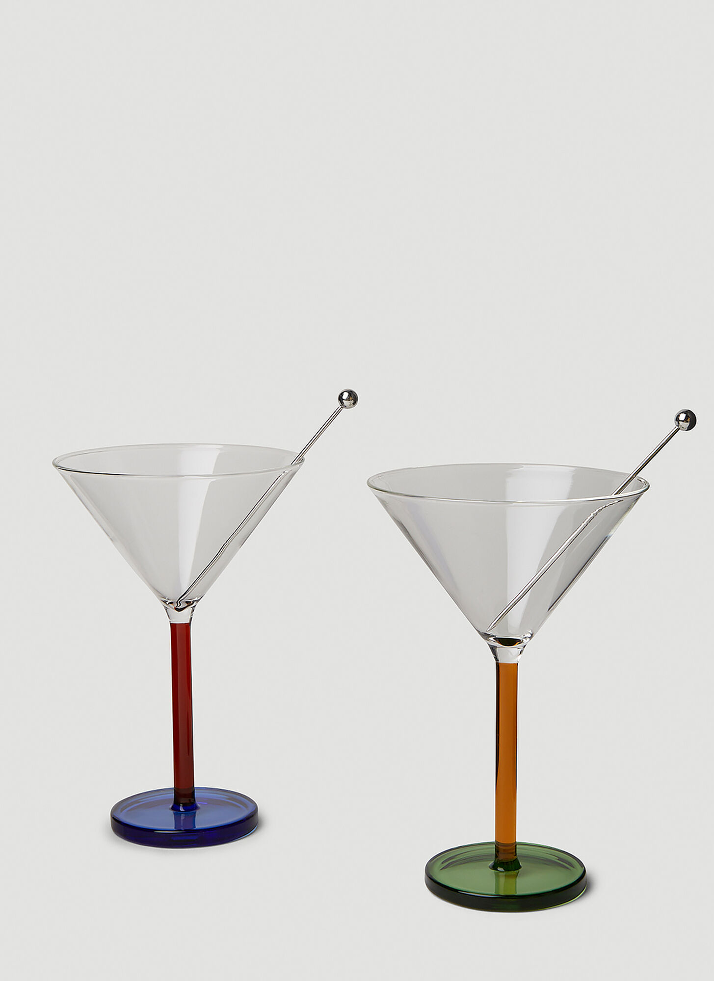 Sophie Lou Jacobsen Piano Set Of Two Cocktail Glasses Unisex Multicolour