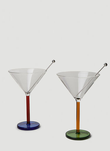 Sophie Lou Jacobsen Piano Set of Two Cocktail Glasses Multicolour spl0351014