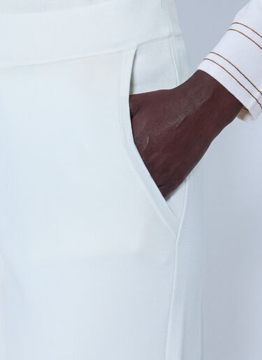 LN-CC® - Max Mara: Wide-Leg Tailored Trousers - White Max Mara Wide-Leg Tailored Trousers White max0266021