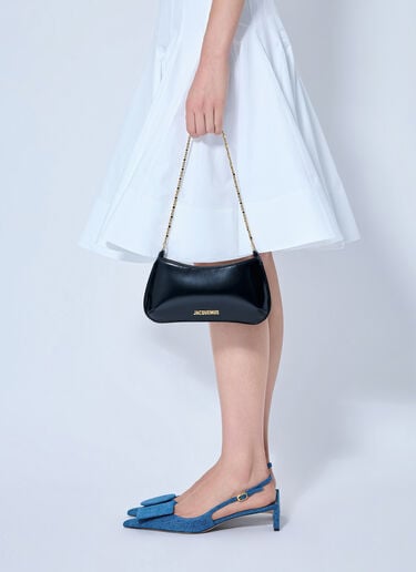 LN-CC® - Jacquemus: ル プチ ビズー シェーン ショルダーバッグ - ブラック Jacquemus ル プチ ビズー シェーン ショルダーバッグ ブラック jac0266047