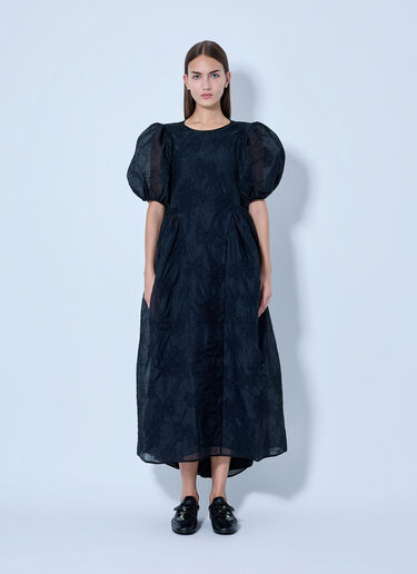 LN-CC® - Cecilie Bahnsen: Ulani Papillon Matelassé Midi Dress - Black Cecilie Bahnsen Ulani Papillon Matelassé Midi Dress Black cec0266007