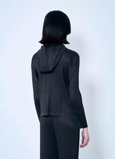 Pleats Please Issey Miyake プリーツ ジップアップ フードスウェットシャツ  ブラウン plp0259012