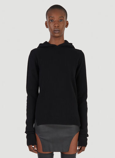 Rick Owens Maglia Hooded Sweater Black ric0245029