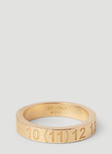 Maison Margiela Number Logo Slim Ring Gold mla0245029