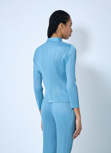 Pleats Please Issey Miyake Pleated Shirt Blue plp0260003