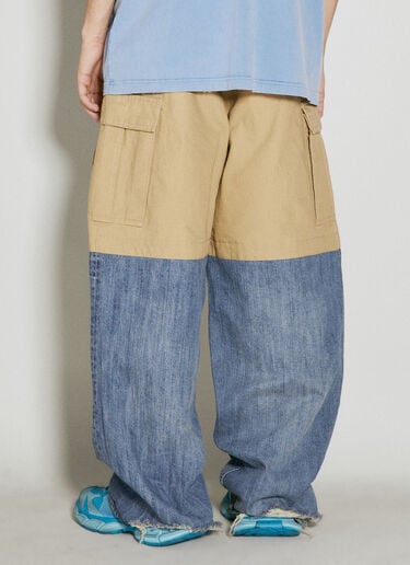 Balenciaga Bi-Material Cargo Pants Beige bal0155007