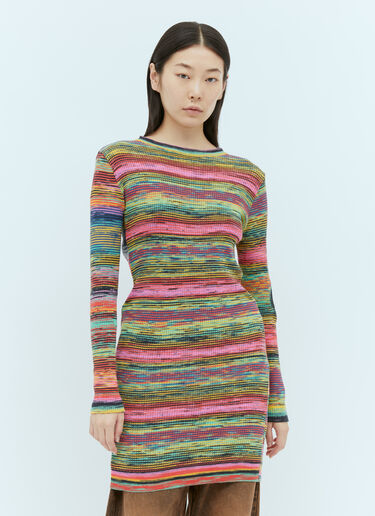 Aries SpaceDye Problemo Holey Knit Mini Dress in Multicolour | LN-CC®