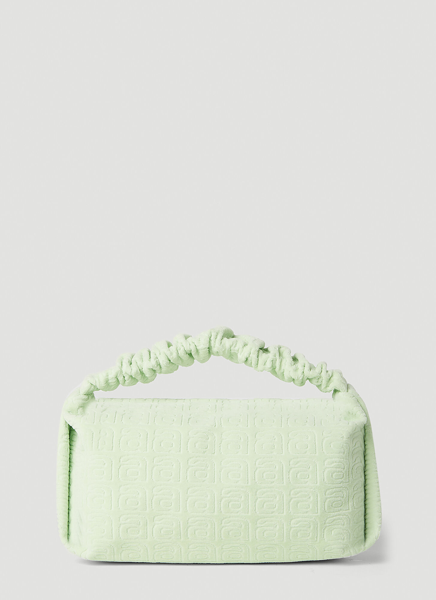 Alexander Wang Velvet Scrunchie Small Top Handle Bag In Mojito