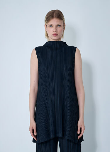 Pleats Please Issey Miyake Tunic Mellow Pleated Top Blue plp0261005