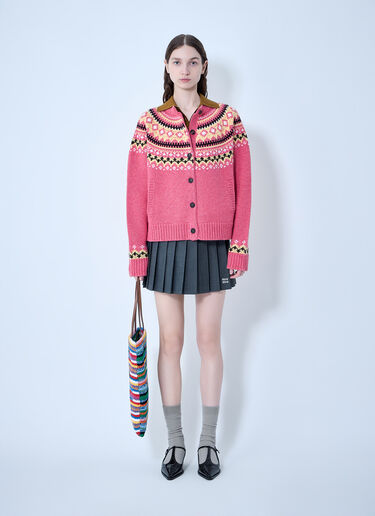 Miu Miu Wool Cardigan Pink miu0263016