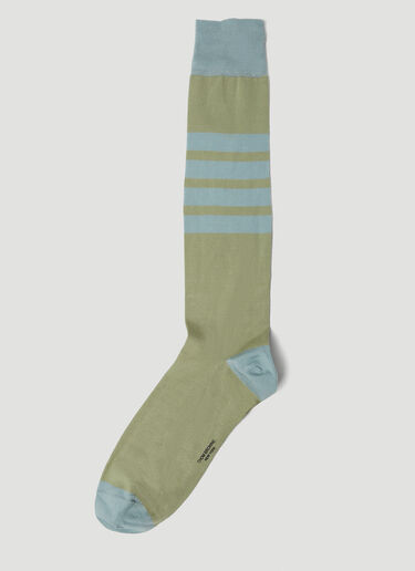 Thom Browne 4 Bar High Socks Green thb0149044